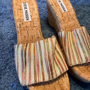 Steve Madden Striped Wedge Sandals